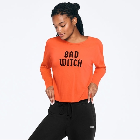 2019 VS PINK BAD WITCH HALLOWEEN LONG SLEEVE TEE! - Picture 2 of 2